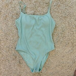 Aerie light blue ribbed women's one piece swimsuit size XS